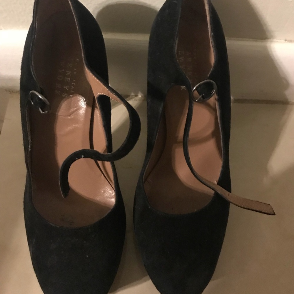 Barney’s New York Black Suede Heels